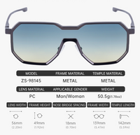 Exaggerated Modern Style Classic Style Square Pc Square Full Frame Men's Sunglasses main image 2