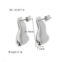1 Pair Basic Modern Style Classic Style Irregular Geometric Solid Color Plating 304 Stainless Steel 18K Gold Plated Dangling Earrings main image 2