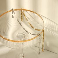 Edelstahl 304 18 Karat Vergoldet Basic Einfacher Stil Pendeln Überzug Inlay Geometrisch Künstliche Perlen Armbänder main image 6