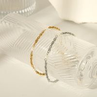 Edelstahl 304 18 Karat Vergoldet Basic Einfacher Stil Pendeln Überzug Inlay Geometrisch Künstliche Perlen Armbänder main image 5