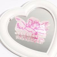Women's Cute Lady Sweet Letter Poker Heart Shape Plastic Criss Cross Hair Claws sku image 7