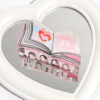 Women's Cute Lady Sweet Letter Poker Heart Shape Plastic Criss Cross Hair Claws sku image 5
