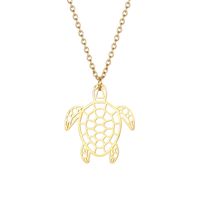 304 Stainless Steel 18K Gold Plated Simple Style Classic Style Plating Hollow Out Animal Little Bear Bee Pendant Necklace sku image 7