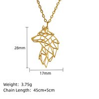 304 Stainless Steel 18K Gold Plated Simple Style Classic Style Plating Hollow Out Animal Little Bear Bee Pendant Necklace sku image 11