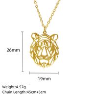 304 Stainless Steel 18K Gold Plated Simple Style Classic Style Plating Hollow Out Animal Little Bear Bee Pendant Necklace sku image 13