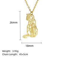 304 Stainless Steel 18K Gold Plated Simple Style Classic Style Plating Hollow Out Animal Little Bear Bee Pendant Necklace sku image 15