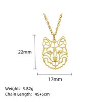 304 Stainless Steel 18K Gold Plated Simple Style Classic Style Plating Hollow Out Animal Little Bear Bee Pendant Necklace sku image 16
