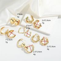1 Pair IG Style Modern Style Geometric Twist Inlay Copper Zircon Hoop Earrings main image 2