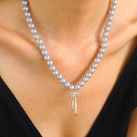 Elegant Einfacher Stil Bogenknoten Künstliche Perle Legierung Perlen Frau Schmuck-Set main image 3