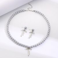 Elegant Simple Style Bow Knot Artificial Pearl Alloy Beaded Women's Jewelry Set main image 5