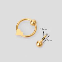 1 Piece Simple Style Classic Style Star Heart Shape 316L Stainless Steel  Ear Studs Cartilage Earrings main image 2