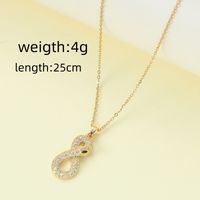 Wholesale Jewelry IG Style Simple Style Letter Star Snake Alloy Rhinestones Hollow Out Inlay Pendant Necklace main image 2