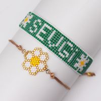 IG Style Casual Bohemian Letter Flower Glass Rope Beaded Knitting Women's Bracelets main image 4