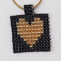 304 Stainless Steel Glass Ethnic Style Bohemian Classic Style Letter Heart Shape Pendant Necklace main image 4
