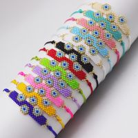 IG Style Retro Simple Style Geometric Devil's Eye Glass Rope Beaded Knitting Women's Bracelets main image 1