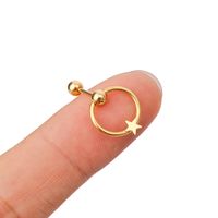 1 Piece Simple Style Classic Style Star Heart Shape 316L Stainless Steel  Ear Studs Cartilage Earrings sku image 4