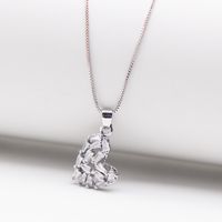 304 Stainless Steel Gold Plated Casual Elegant Plating Inlay Heart Shape Zircon Pendant Necklace main image 5