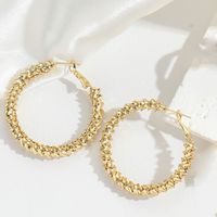 1 Pair Modern Style Classic Style Commute Geometric Copper Hoop Earrings sku image 4