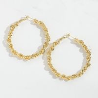 1 Pair Modern Style Classic Style Commute Geometric Copper Hoop Earrings sku image 5