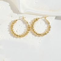 1 Pair Modern Style Classic Style Commute Geometric Copper Hoop Earrings sku image 6