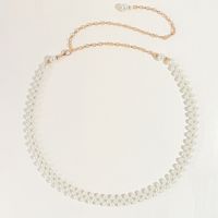 Simple Style Classic Style Solid Color Pearl Inlay Pearl Women's Chain Belts sku image 2