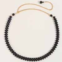 Simple Style Classic Style Solid Color Pearl Inlay Pearl Women's Chain Belts sku image 1