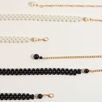 Simple Style Classic Style Solid Color Pearl Inlay Pearl Women's Chain Belts main image 3
