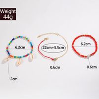 Casual Vacation Color Block Plastic Glass Wholesale Anklet main image 5