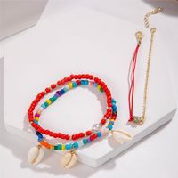 Casual Vacation Color Block Plastic Glass Wholesale Anklet main image 3
