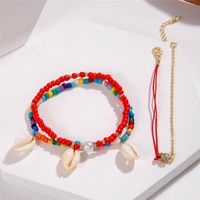 Casual Vacation Color Block Plastic Glass Wholesale Anklet main image 4