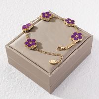 IG Style Sweet Flower Zinc Alloy Inlay Shell Women's Bracelets sku image 1