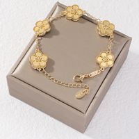IG Style Sweet Flower Zinc Alloy Inlay Shell Women's Bracelets sku image 5