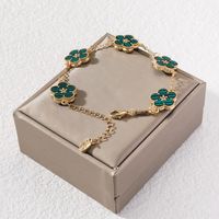 IG Style Sweet Flower Zinc Alloy Inlay Shell Women's Bracelets sku image 10