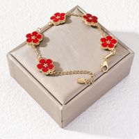 IG Style Sweet Flower Zinc Alloy Inlay Shell Women's Bracelets sku image 7