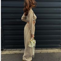 Täglich Frau Einfacher Stil Einfarbig Elasthan Polyester Hosen-Sets Hosen-Sets main image 5