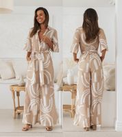 Women's Holiday Daily Streetwear Geometric Solid Color Full Length Printing Jumpsuits main image 1