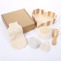Simple Style Geometric Linen Cotton And Linen Glass Bathroom Kit sku image 6