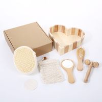 Simple Style Geometric Linen Cotton And Linen Glass Bathroom Kit sku image 9