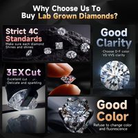 Sterling Silver Shiny GRA Certificate Plating Inlay Round Lab-grown Diamonds Moissanite Rings main image 7