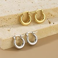 1 Pair Simple Style Geometric 304 Stainless Steel 18K Gold Plated Earrings Ear Studs main image 5