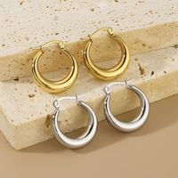 1 Pair Simple Style Geometric 304 Stainless Steel 18K Gold Plated Earrings Ear Studs main image 7
