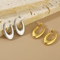 1 Pair Simple Style Geometric 304 Stainless Steel 18K Gold Plated Earrings Ear Studs main image 6
