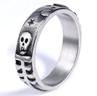 Basic Modern Style Classic Style Skull 304 Stainless Steel Men's Rings sku image 6