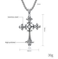 304 Stainless Steel 18K Gold Plated Hip-Hop Retro Plating Inlay Solid Color Rhinestones Pendant Necklace main image 4