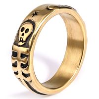 Básico Estilo Moderno Estilo Clásico Cráneo Acero Inoxidable 304 Hombres Anillos sku image 16