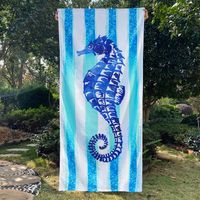 Casual Hippocampus Synthetic Fibre Beach Towel sku image 1