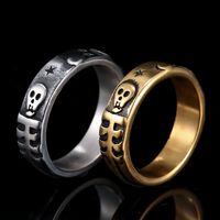 Basic Modern Style Classic Style Skull 304 Stainless Steel Men's Rings main image 1