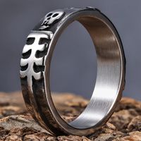 Basic Modern Style Classic Style Skull 304 Stainless Steel Men's Rings main image 7