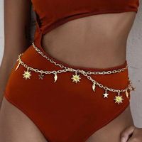 Simple Style Classic Style Solid Color Alloy Patchwork Women's Chain Belts main image 1