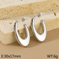 1 Pair Simple Style Geometric 304 Stainless Steel 18K Gold Plated Earrings Ear Studs sku image 2